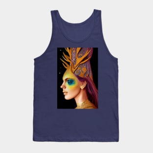 All That Glitters - Cosmic Goddess Portrait Tank Top